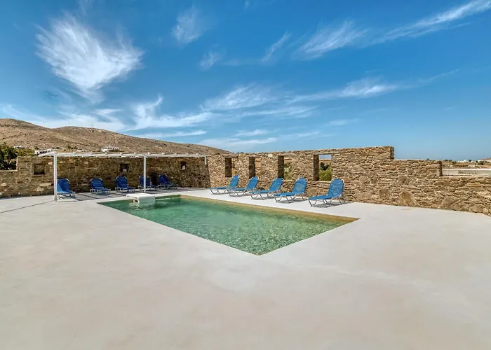 Nikoramavilla Paros With Swimming Poll And Bbq For 21 Guests Villa