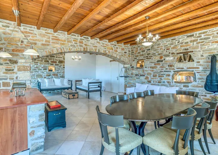 Villa Nikoramavilla Paros With Swimming Poll And Bbq For 21 Guests Piso Livadi